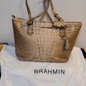 Brahmin satchel beige